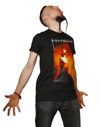 Male Model posing the same way as the design shows